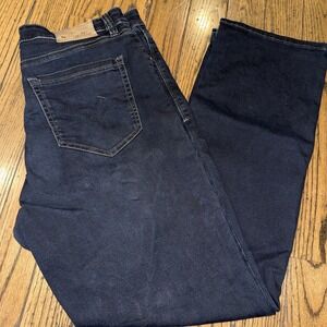 34 Heritage Mens Charisma Comfort Rise Jeans Size 35x32 Blue Denim Classic Dark